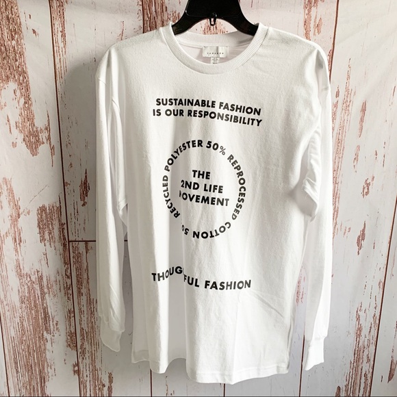 Topshop Tops - TOPSHOP 2nd Life Movement Skater Long Sleeve Tee